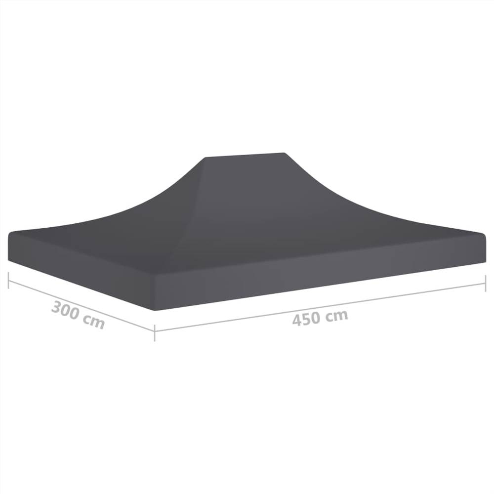 Party Tent Roof 4.5x3 m Anthracite 270 g/m²