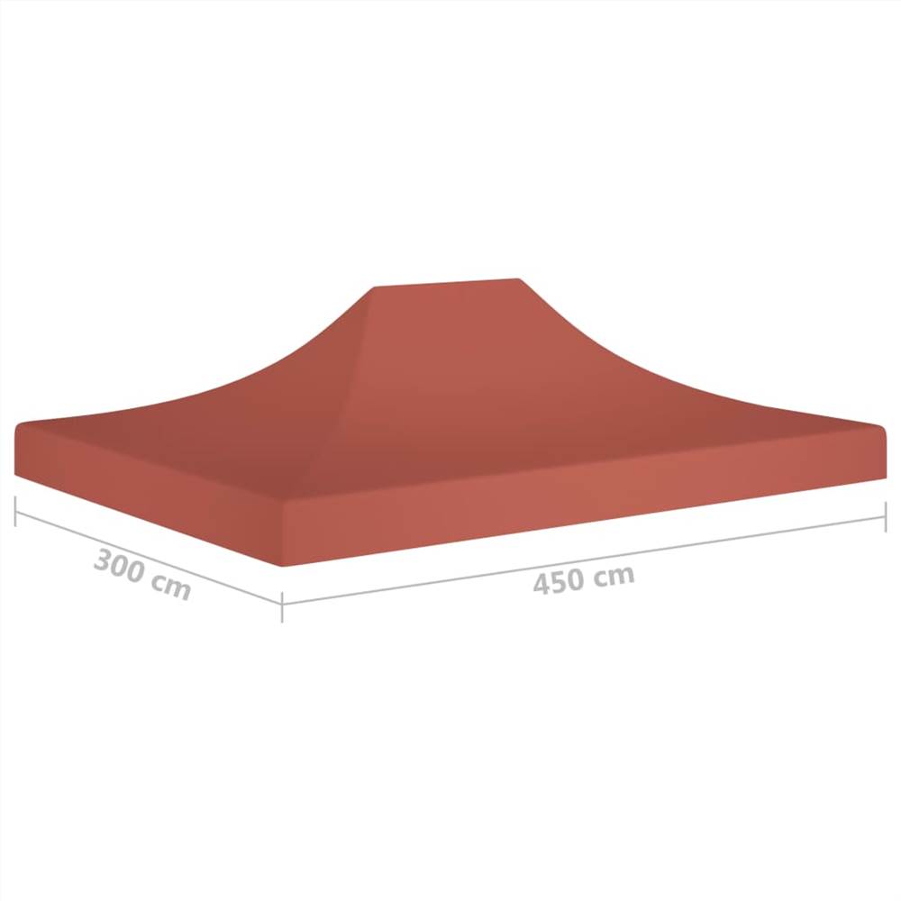 Party Tent Roof 4.5x3 m Terracotta 270 g/m²