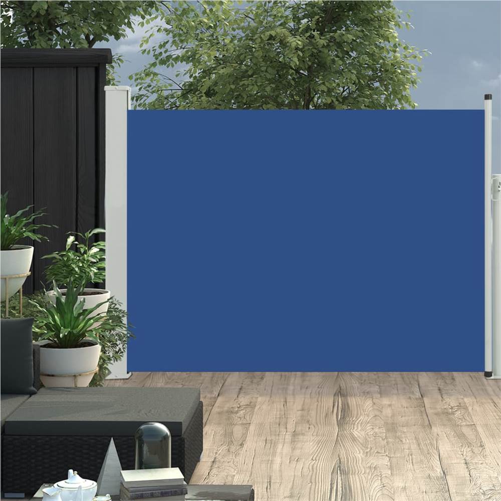 

Patio Retractable Side Awning 100x500 cm Blue