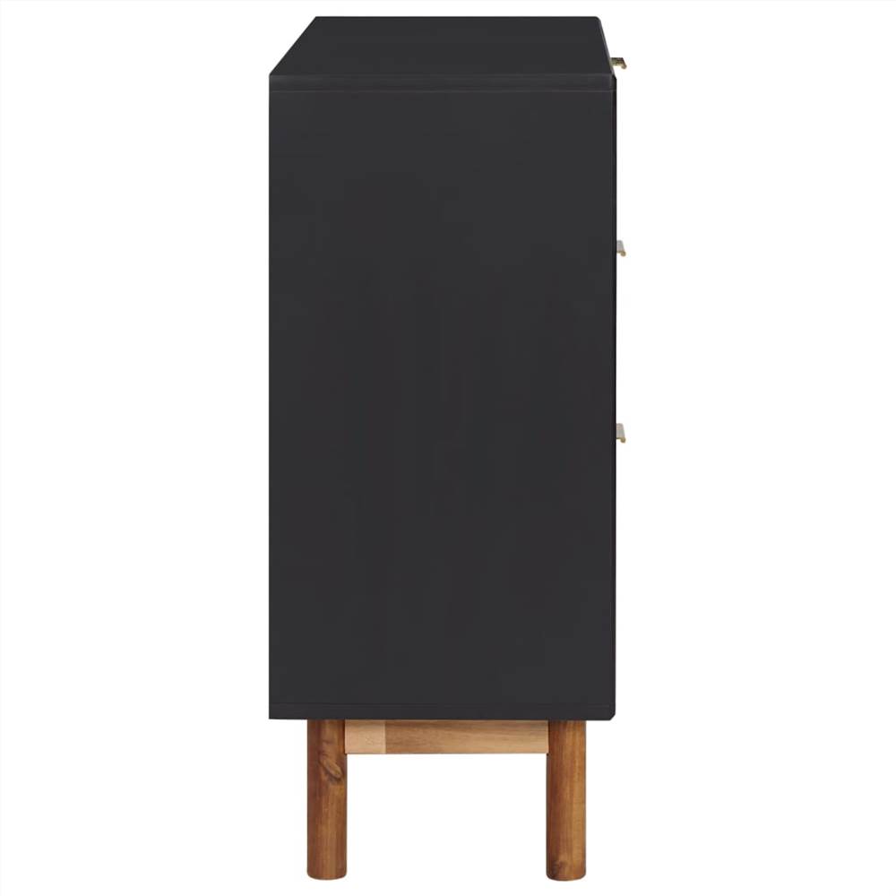 Sideboard 90x33.5x80 cm Solid Acacia Wood and MDF