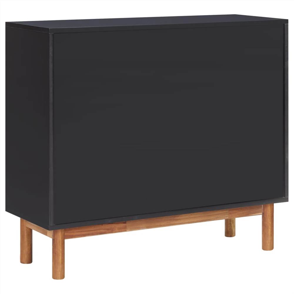 Sideboard 90x33.5x80 cm Solid Acacia Wood and MDF