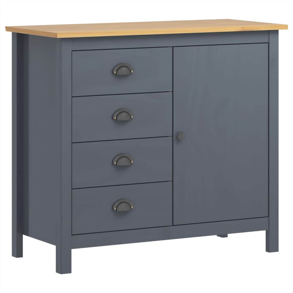 

Sideboard Hill Range Grey 91x40x80 cm Solid Pine Wood