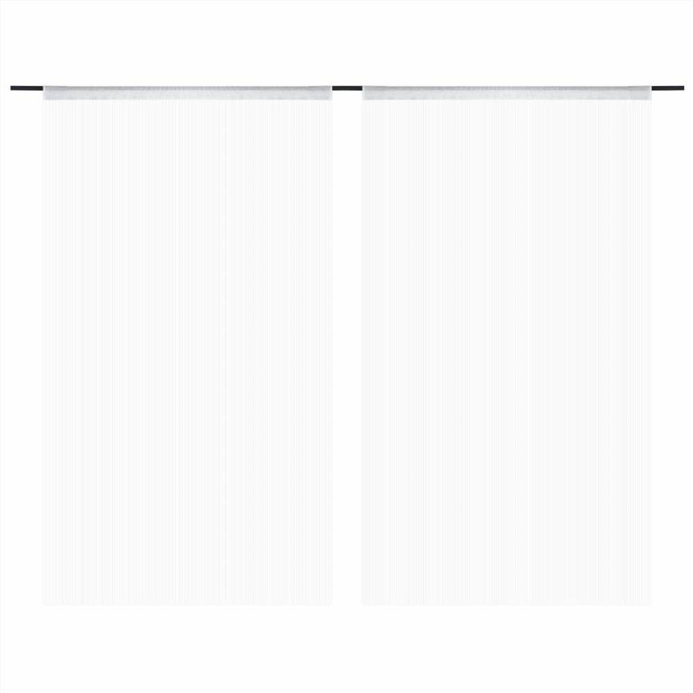 String Curtains 2 pcs 100x250 cm White