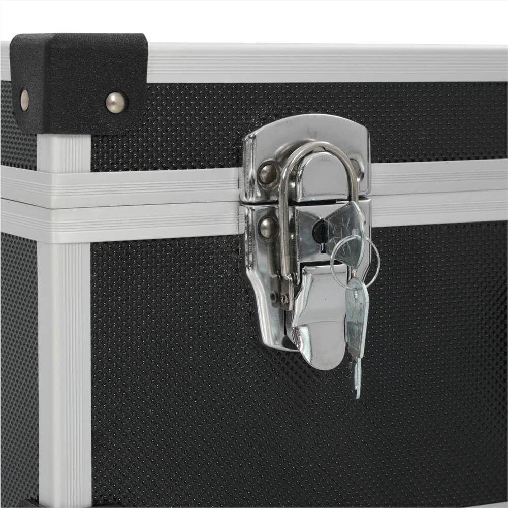 Tool Suitcase 46x33x16 cm Black Aluminium