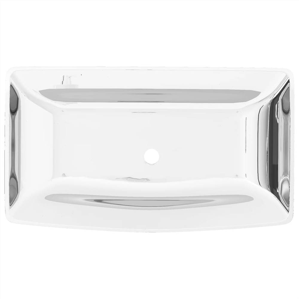 Wash Basin 71x38x13,5 Cm Ceramic Silver 10 Wash Basin 71x38x13,5 cm Ceramic Silver