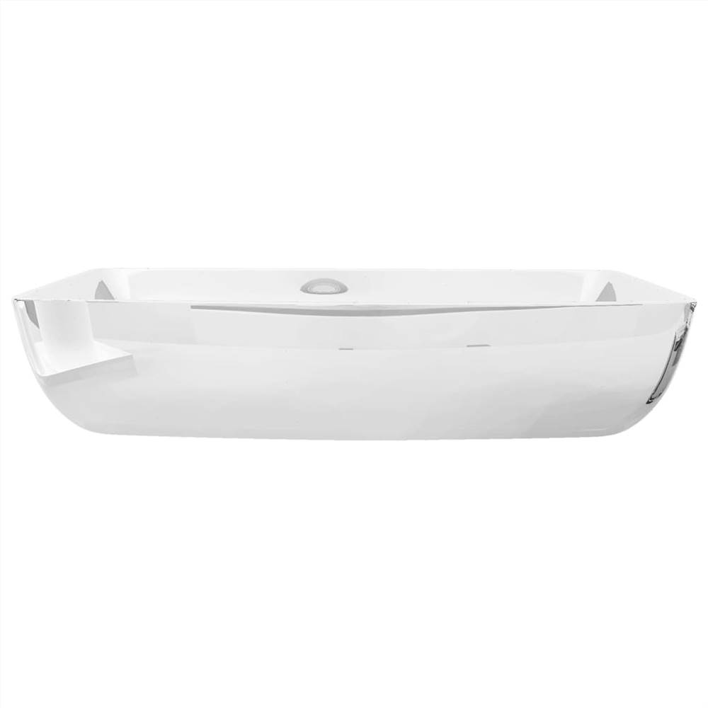 Wash Basin 71x38x13,5 Cm Ceramic Silver 12 Wash Basin 71x38x13,5 cm Ceramic Silver