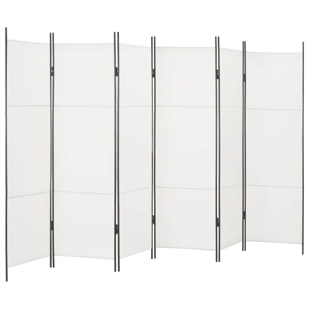 

6-Panel Room Divider White 300x180 cm