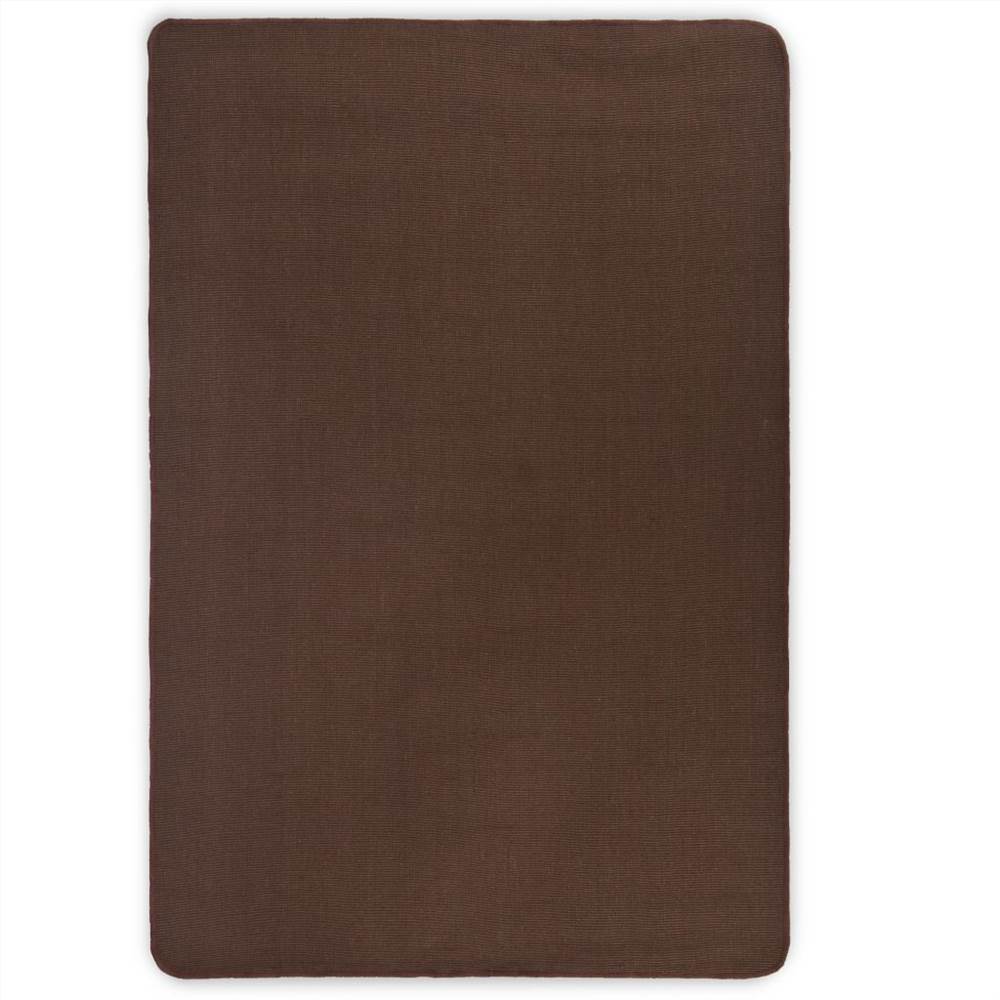 

Area Rug Jute with Latex Backing 70x130 cm Dark Brown