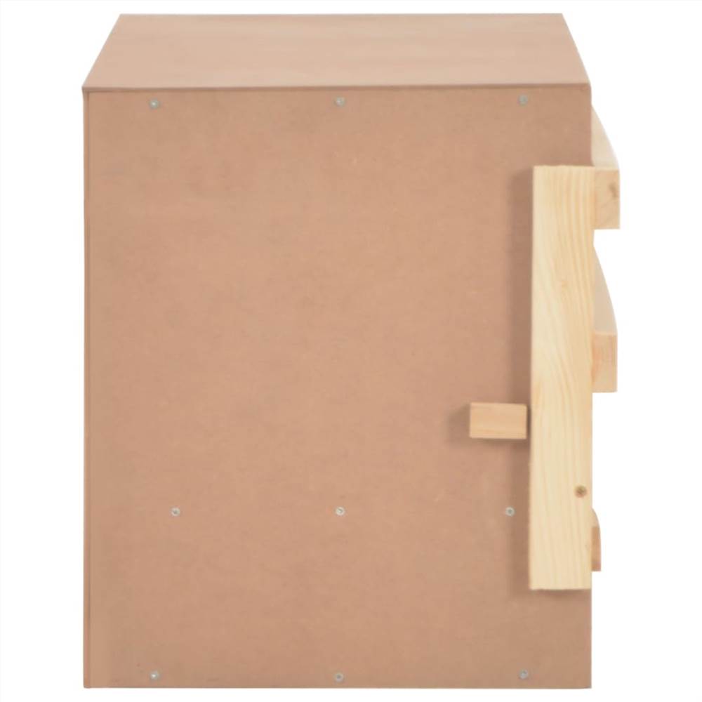 Chicken Laying Nest 3 Compartments 72x33x38 cm Solid Pine Wood