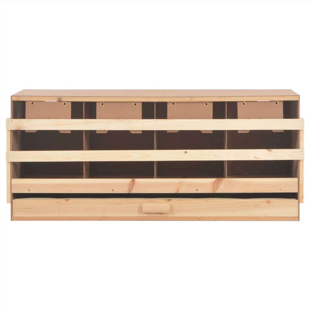 Chicken Laying Nest 4 Compartments 106x40x45 cm Solid Pine Wood
