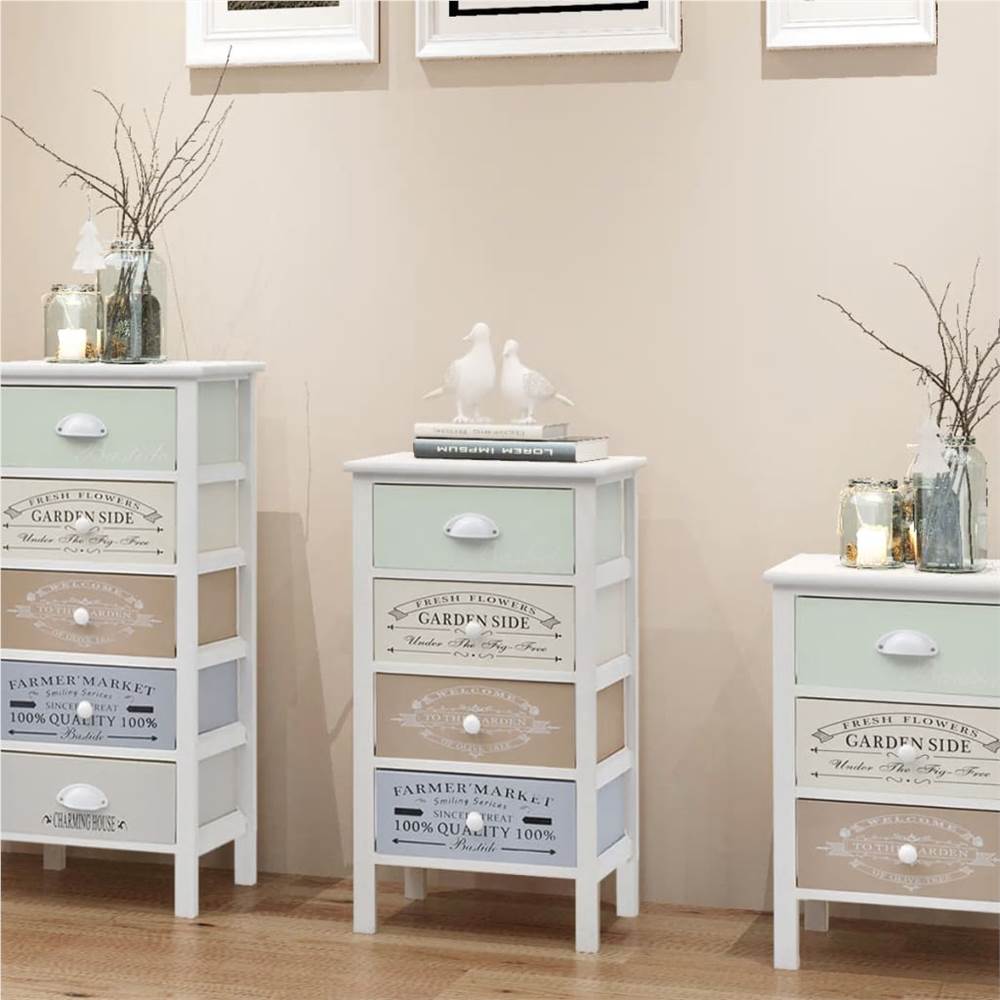 

French Storage Cabinet 4 Drawers Wood
