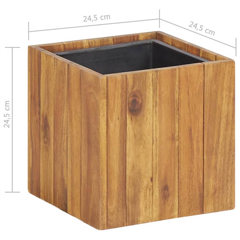 Garden Raised Bed Pot 24,5x24,5x24,5 cm Solid Acacia Wood