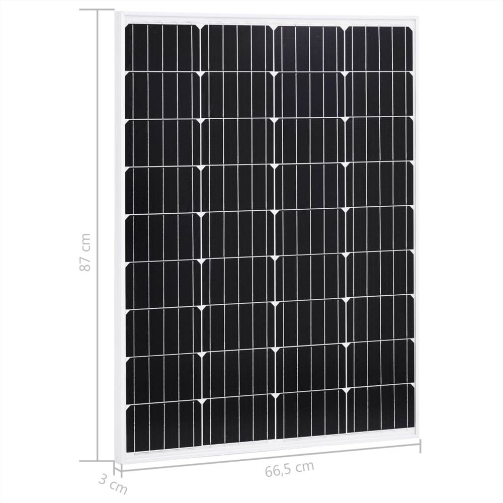 Solar Panel 100 W Monocrystalline Aluminium and Safety Glass