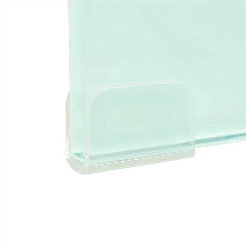 TV Stand/Monitor Riser Glass White 100x30x13 Cm 7 TV Stand/Monitor Riser Glass White 100x30x13 cm