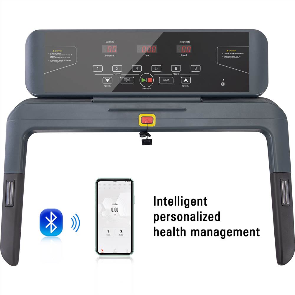 [Video Available] Folding Treadmill Electric Motorized Running Machine with Bluetooth, Speakers and 3 Incline Options