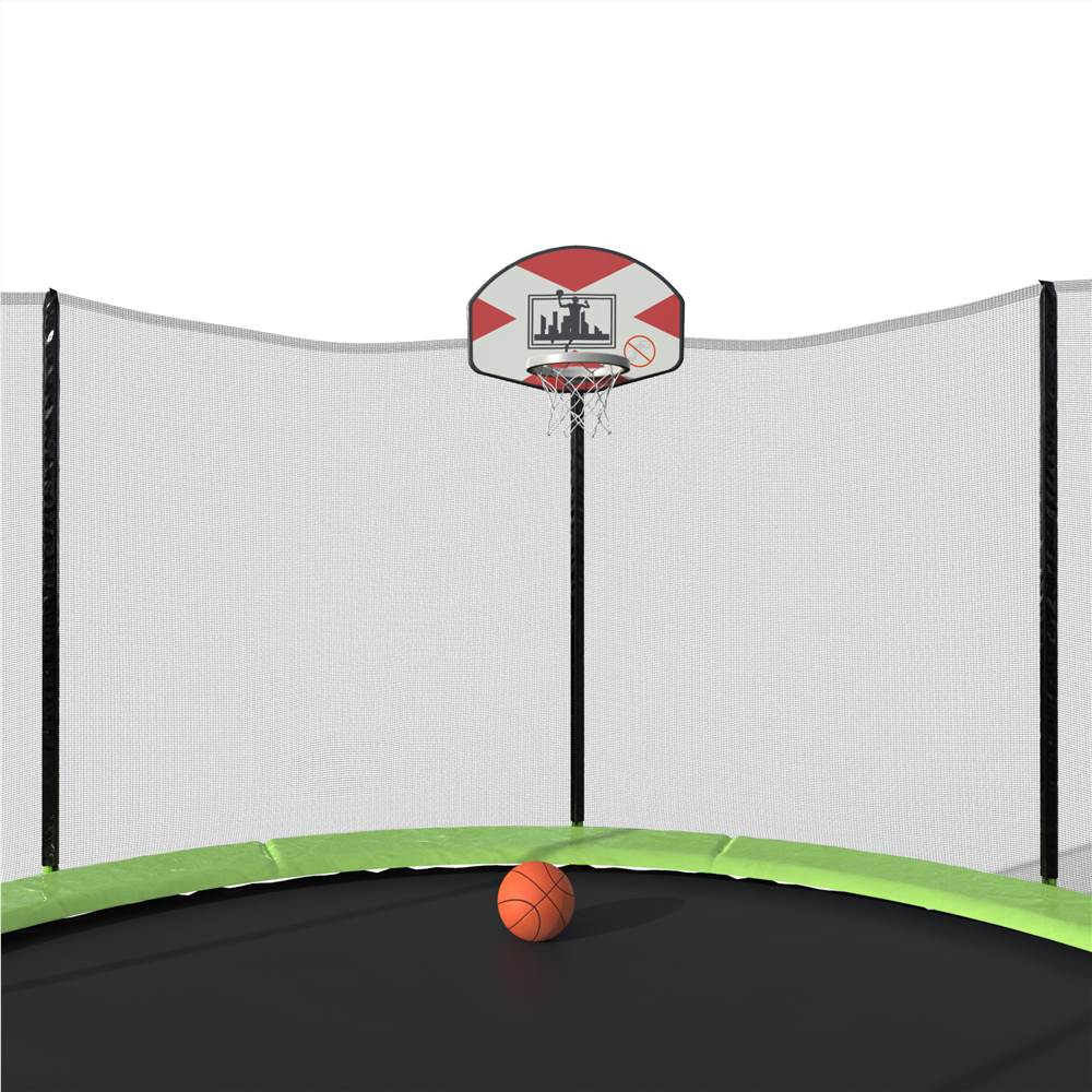 【Not allowed to sell to Walmart】14-Feet Round Trampoline with Safety Enclosure, Basketball Hoop and Ladder（原SM000010FAA）