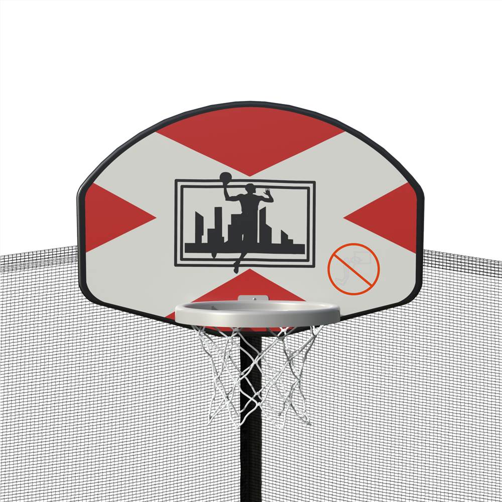 【Not allowed to sell to Walmart】14-Feet Round Trampoline with Safety Enclosure, Basketball Hoop and Ladder（原SM000010FAA）