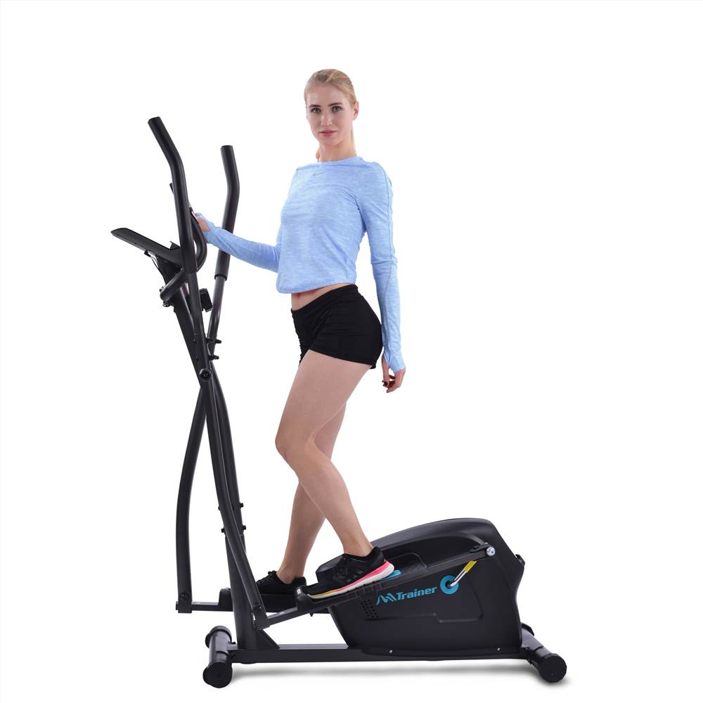 Elliptical Trainer Machine Upright Exercise Bike with 8-Level Magnetic Resistance for Home Gym Cardio Workout