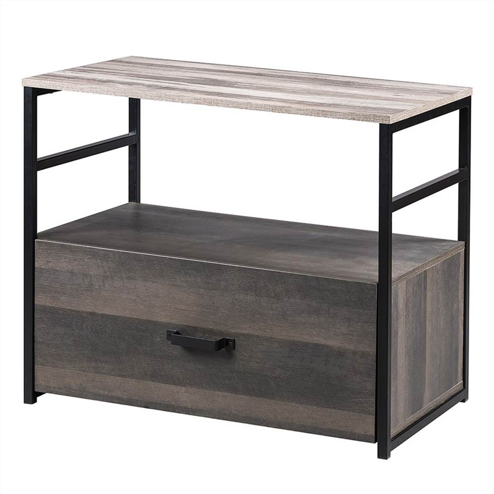 Home office Lateral File Cabinet with Drawer and Top Open Shelf, Multifunction file cabinet for Home Office , Surface Antique Standing Style, Large Filing Cabinets