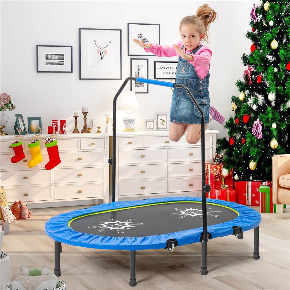 Details about   Parent-Child Trampoline Twin Trampoline with Safety Pad Adjustable GCOM h 47 