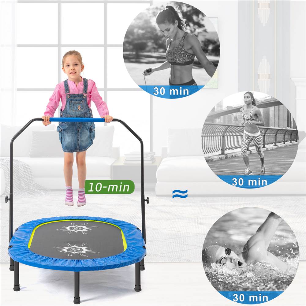 Details about   Parent-Child Trampoline Twin Trampoline with Safety Pad Adjustable GCOM h 38 