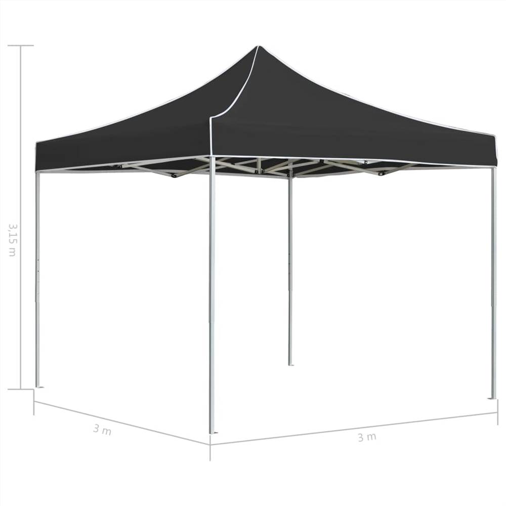 Professional Folding Party Tent Aluminium 3x3 m Anthracite