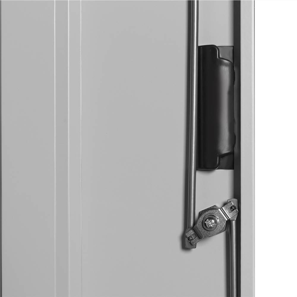 Steel Storage Cabinet , 5 Shelf Metal Storage Cabinet with 4 Adjustable Shelves  and Lockable Doors （Black）