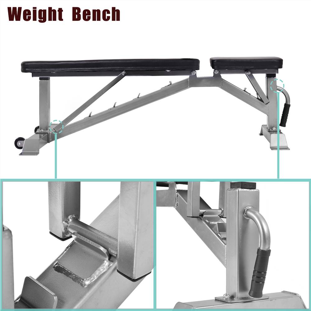 TREXM Deluxe Utility Weight Bench for Weightlifting and Strength Training Adjustable Sit Up AB Incline Bench Gym Equipment