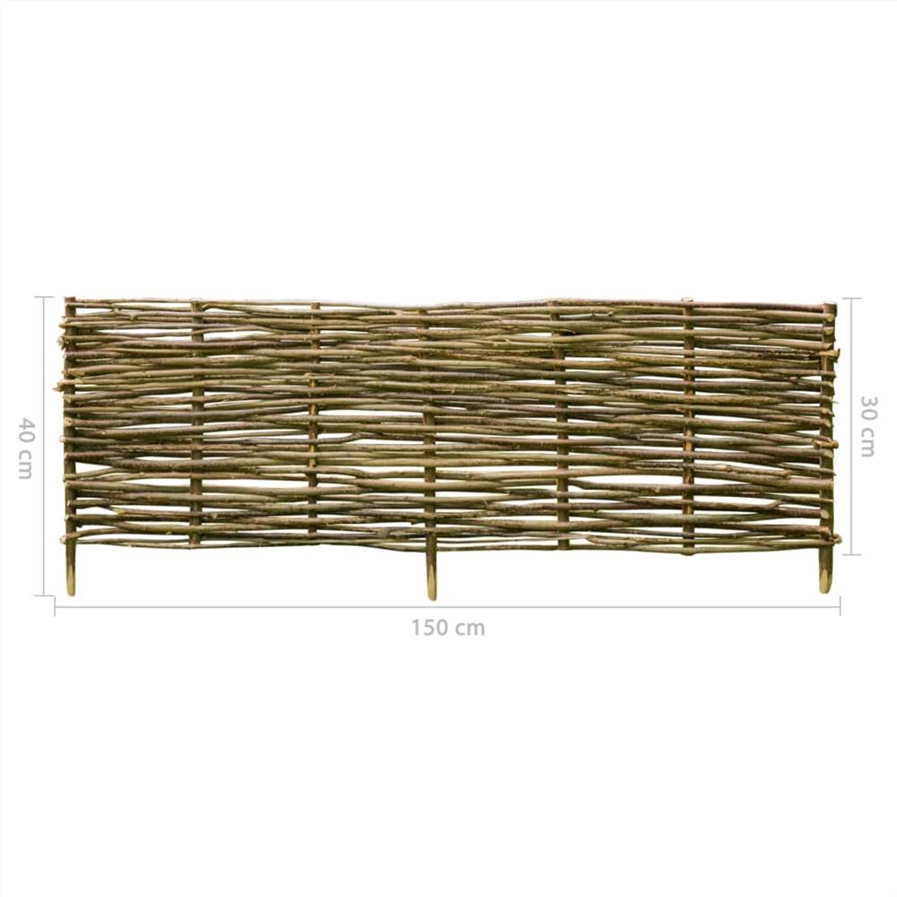 Garden Fence Hazel Wood 150x40 cm