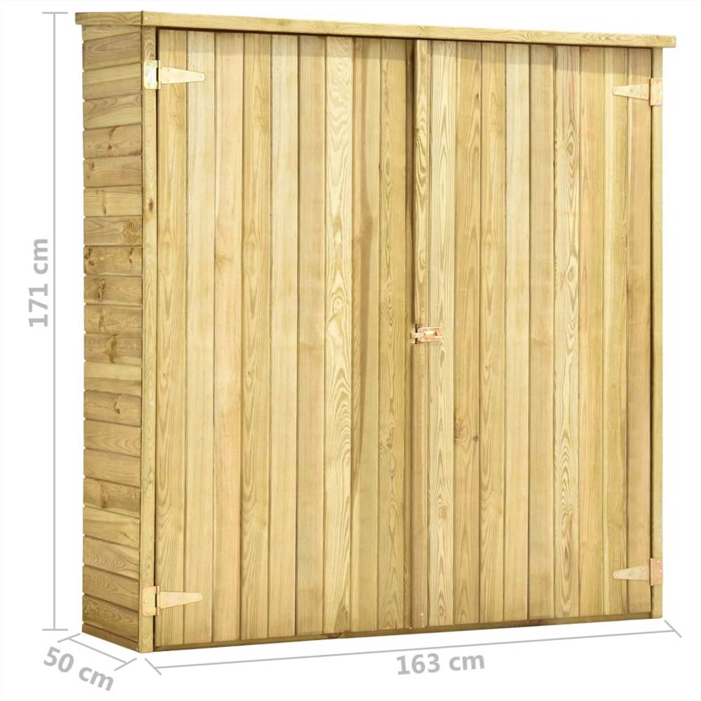 Garden Tool Shed 163x50x171 cm Impregnated Pinewood