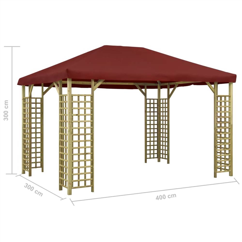 Gazebo 4x3 m Bordeaux