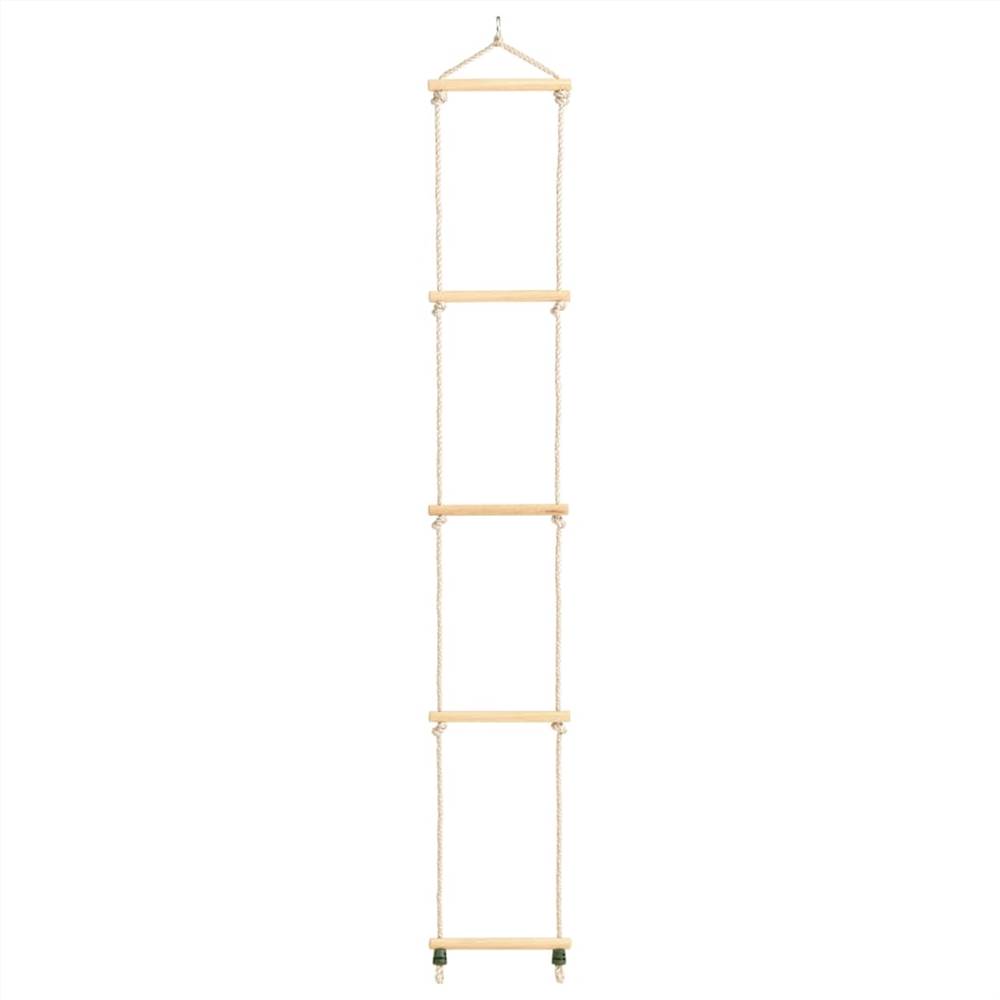 Kids Rope Ladder Solid Wood and PE 30x168 cm