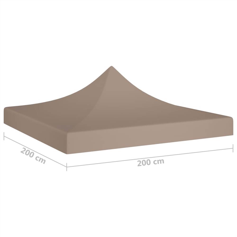 Party Tent Roof 2x2 m Taupe 270 g/m²