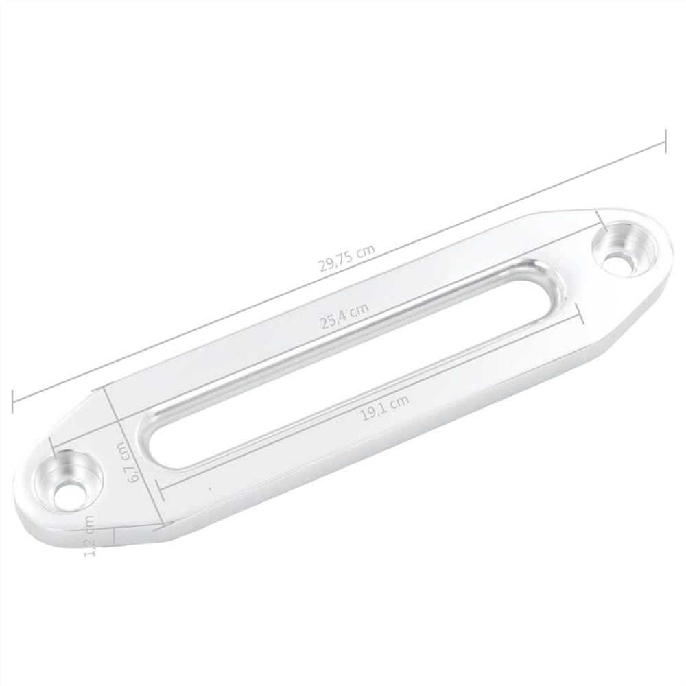 Fairlead Silver 254 mm Aluminium for Winch