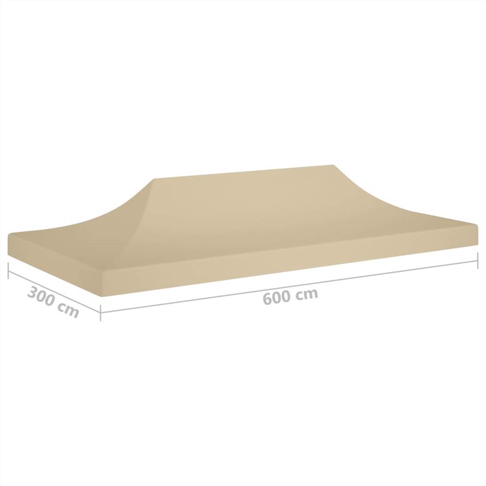 Party Tent Roof 6x3 m Beige 270 g/m²