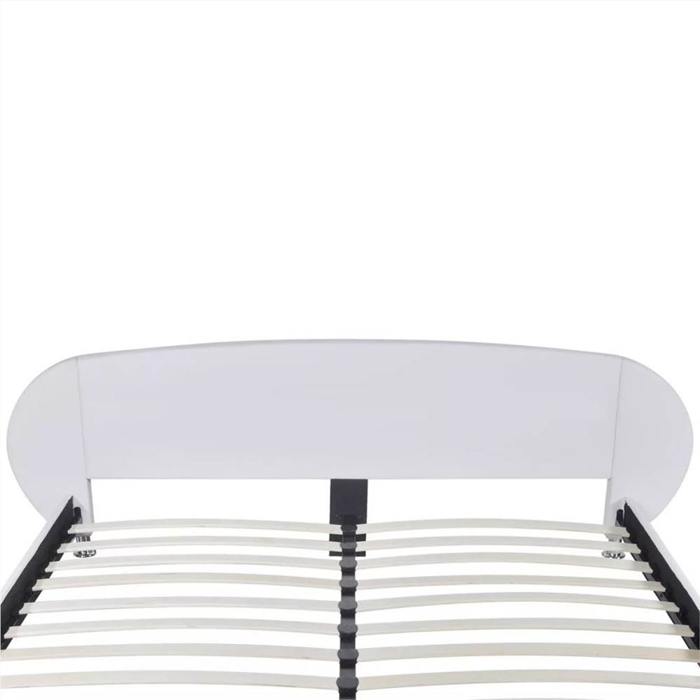 Bed Frame 5FT King Size/150x200 cm Artificial Leather White