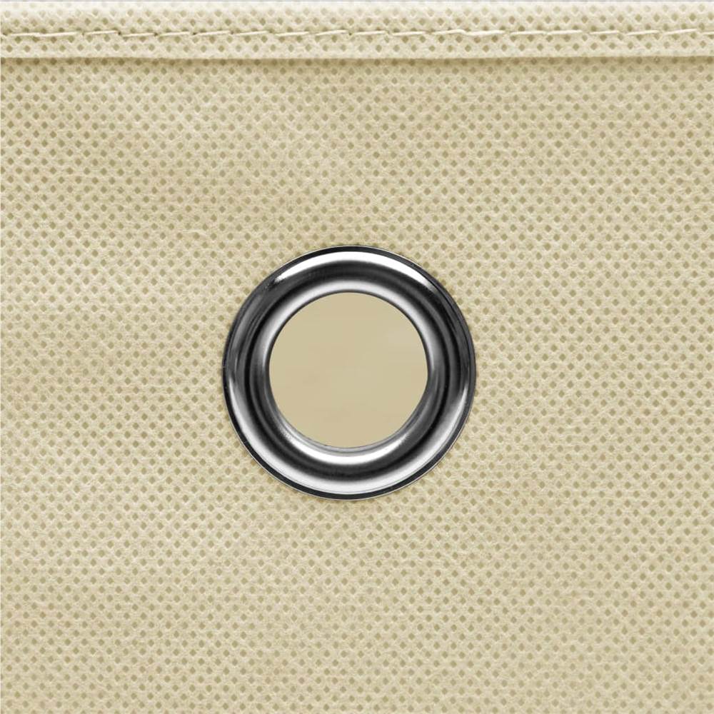 Storage Boxes With Lid 4 Pcs Cream 32x32x32 Cm Fabric 13 Storage Boxes with Lid 4 pcs Cream 32x32x32 cm Fabric