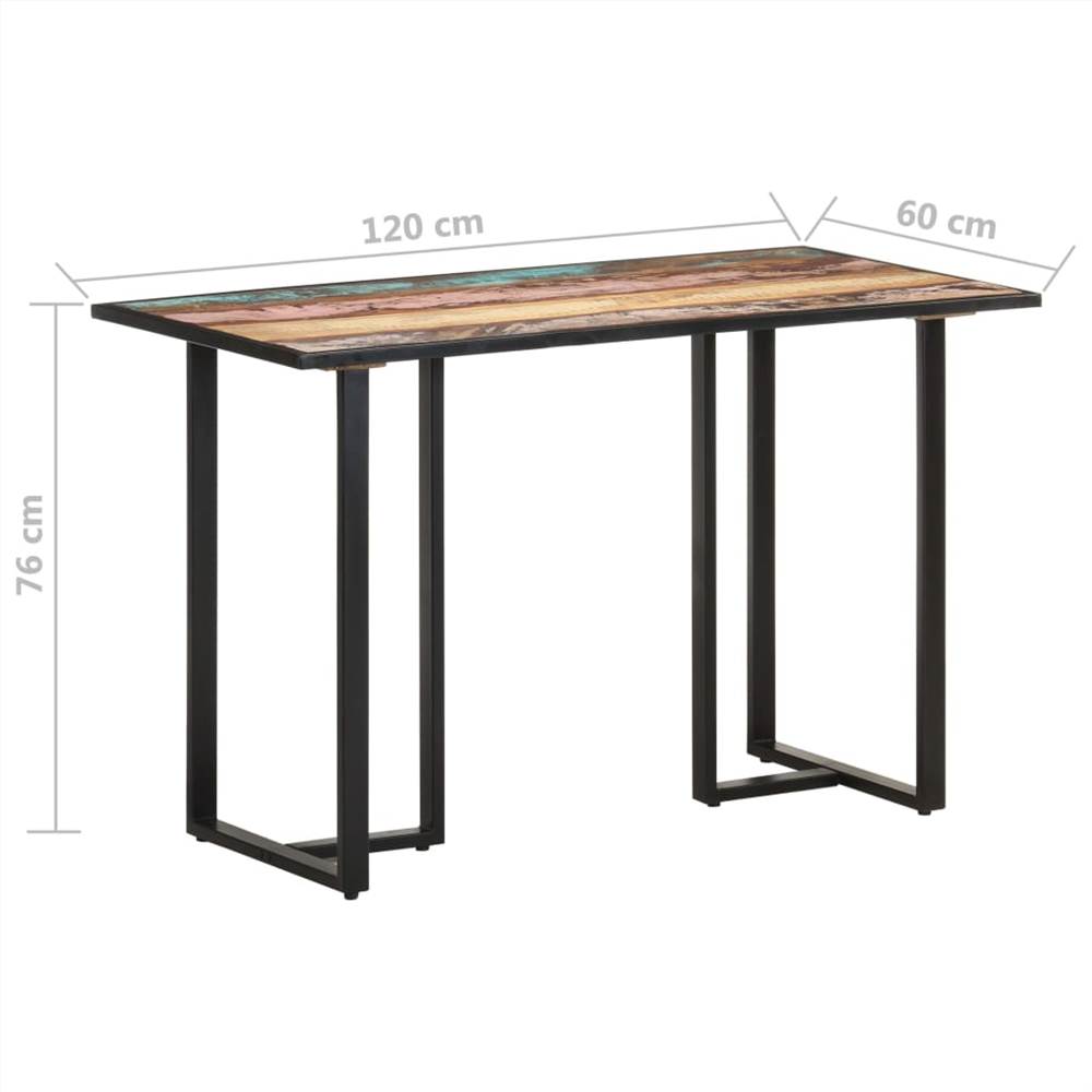Dining Table 120 cm Solid Reclaimed Wood