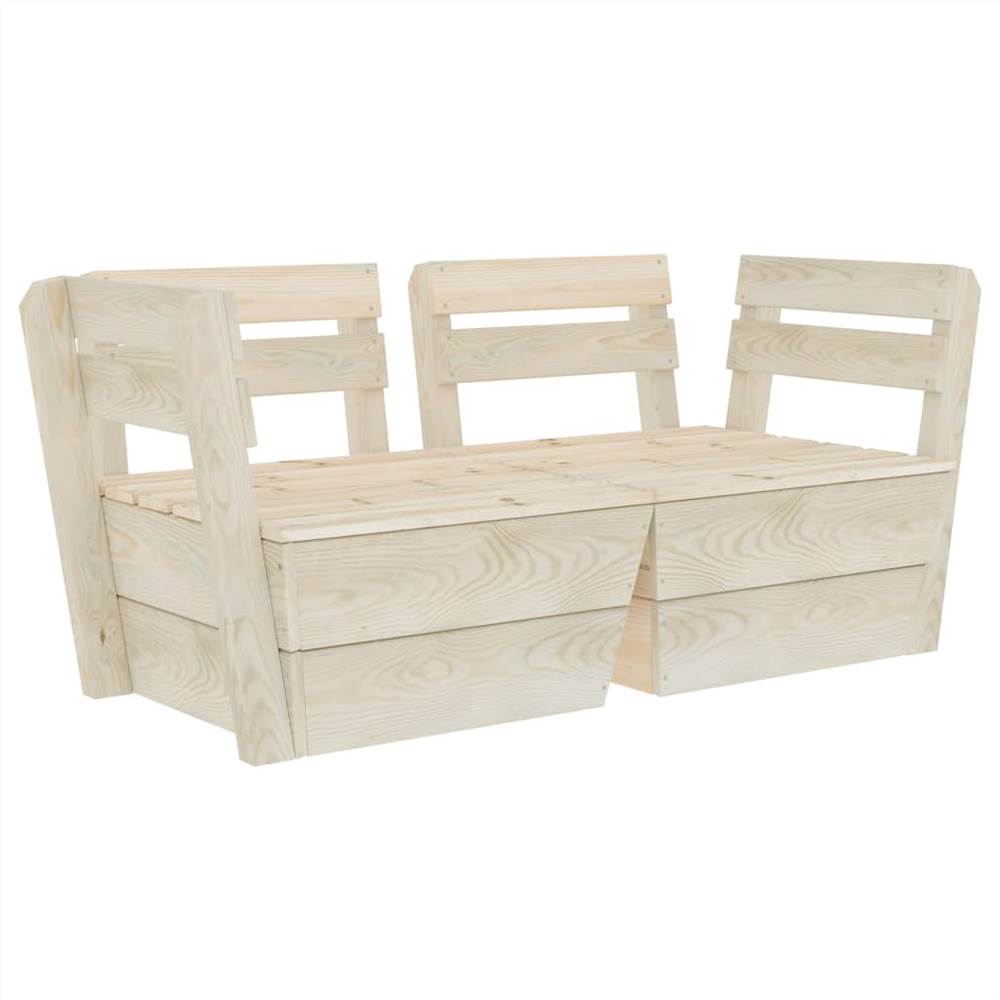 Garden 2-Seater Pallet Sofa Impregnated Spruce Wood