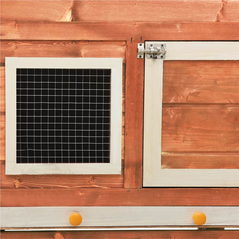 Rabbit Hutch 140x63x120 cm Solid Firwood
