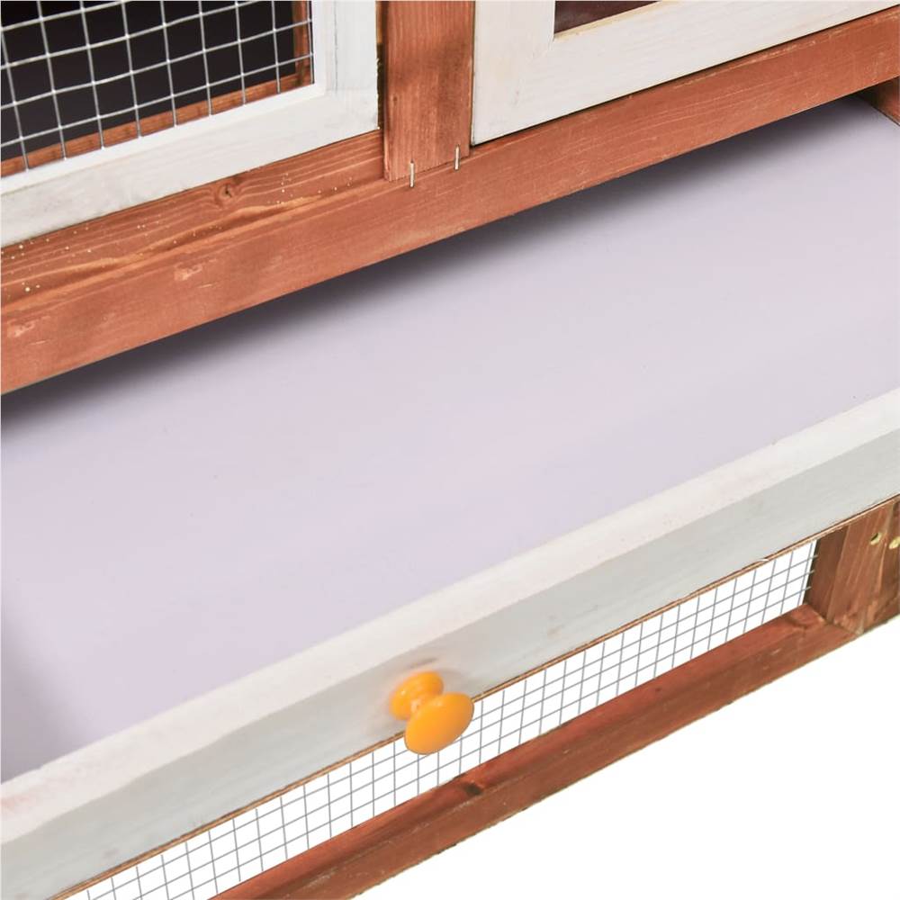 Rabbit Hutch 140x63x120 cm Solid Firwood
