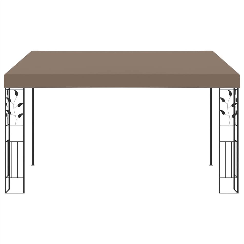 Wall-mounted Gazebo 4x3x2.5 m Taupe