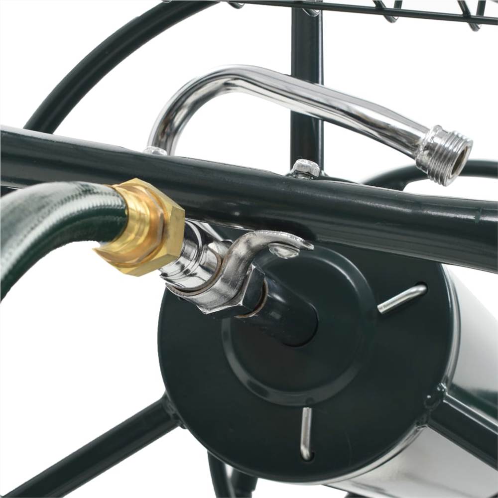 Garden Hose Trolley with 1/2" Hose Connector 75 m Steel