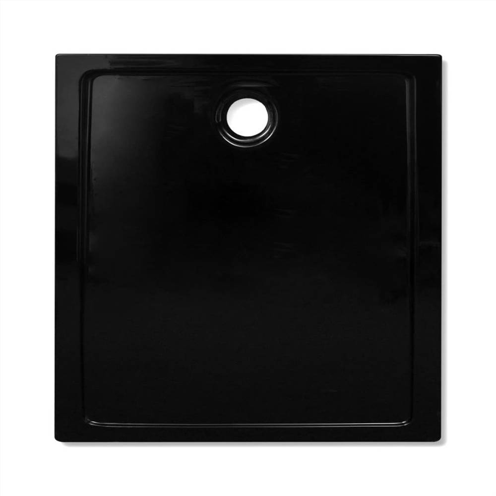 Square ABS Shower Base Tray Black 90 x 90 cm