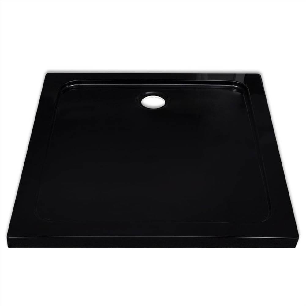 Square ABS Shower Base Tray Black 90 x 90 cm