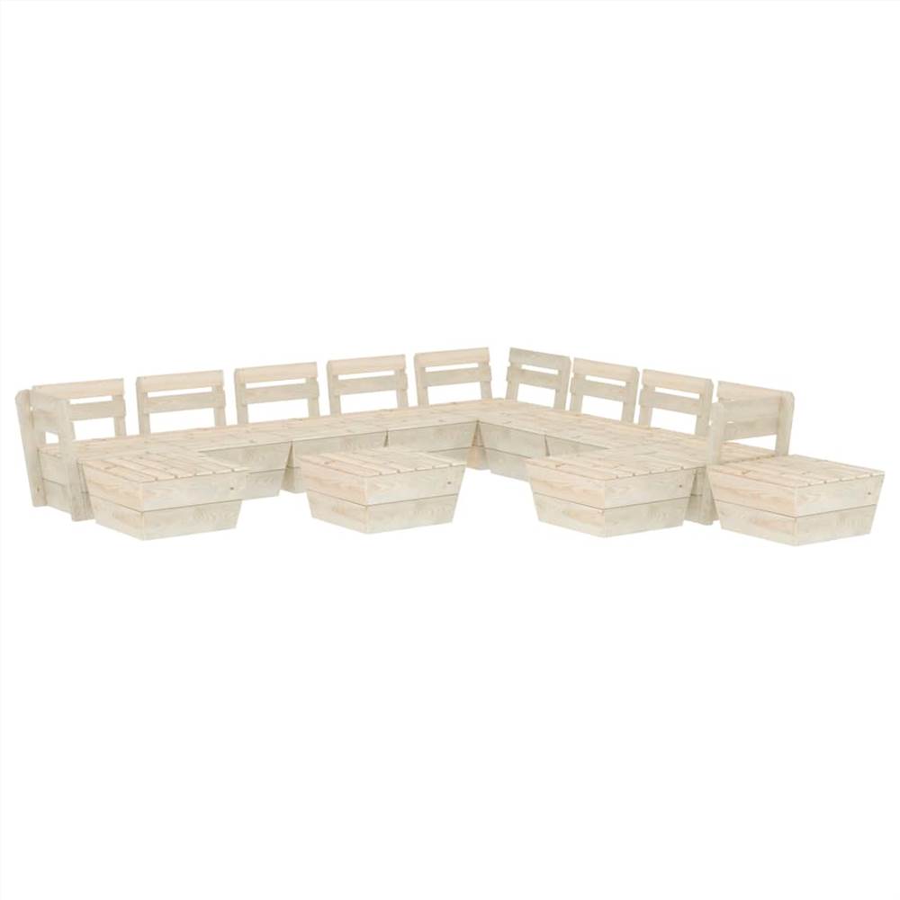 

12 Piece Garden Pallet Lounge Set Impregnated Spruce Wood