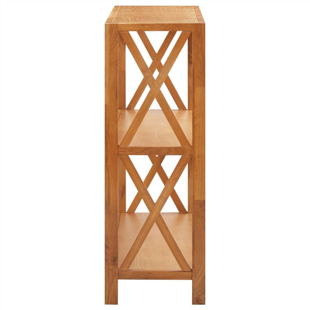 3-Tier Shelf 80x30x87 cm Solid Oak Wood
