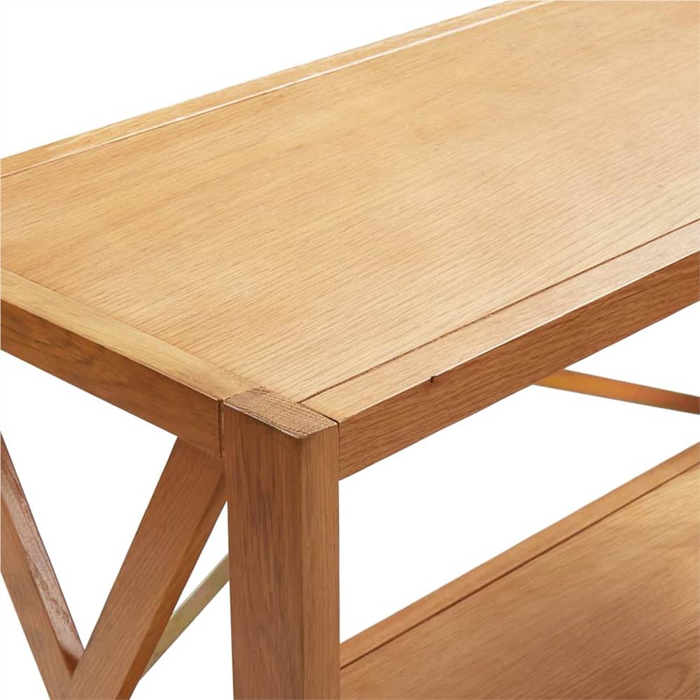 3-Tier Shelf 80x30x87 cm Solid Oak Wood