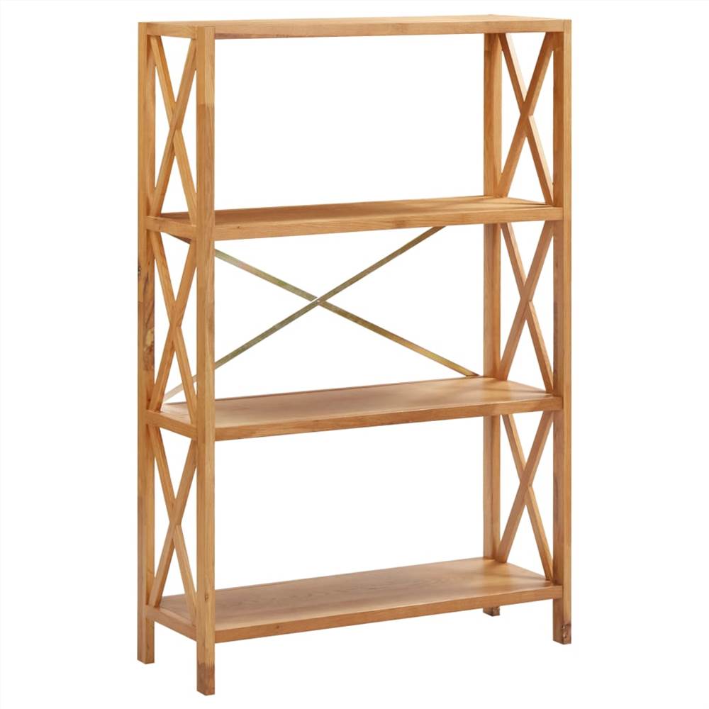 

4-Tier Shelf 80x30x125 cm Solid Oak Wood