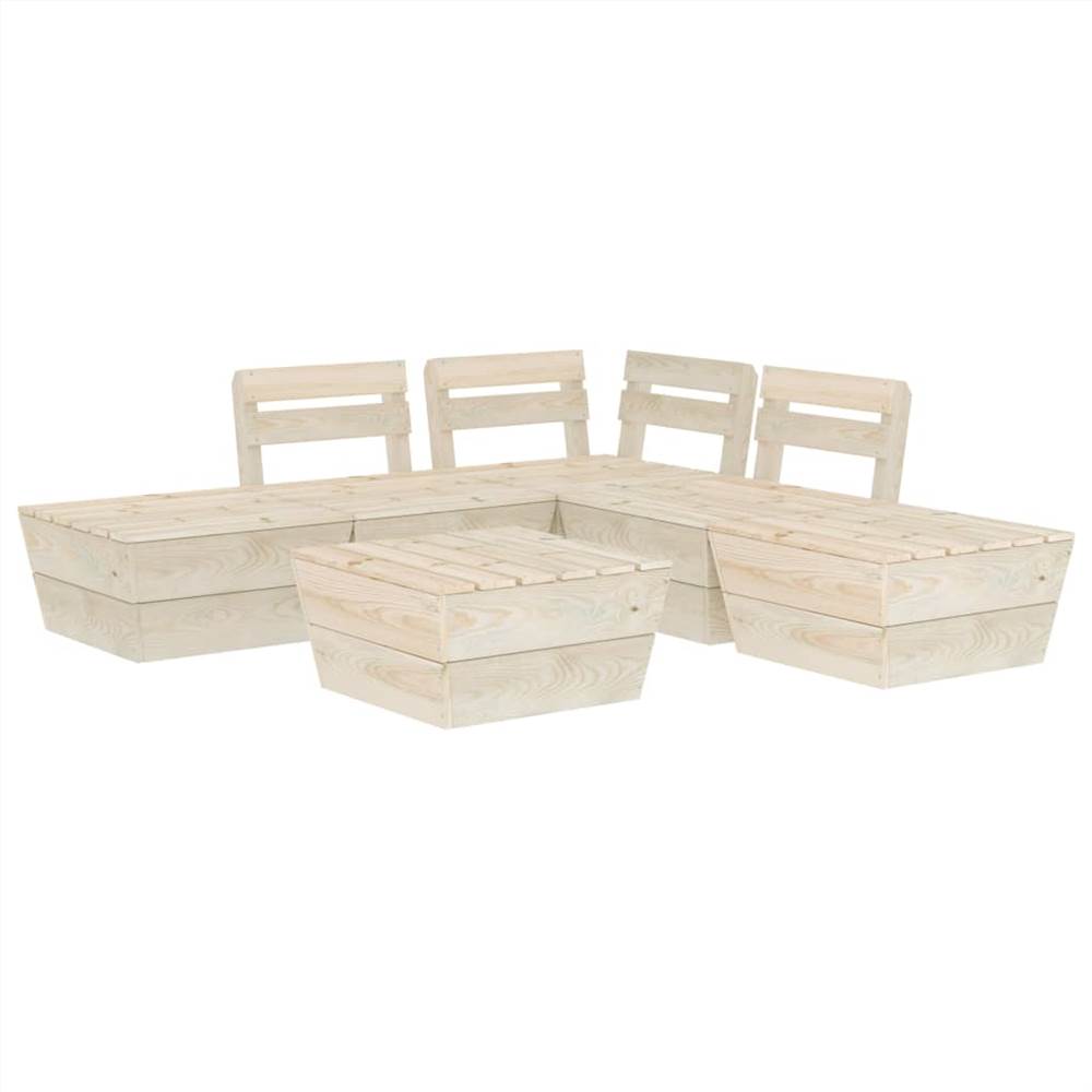 

6 Piece Garden Pallet Lounge Set Impregnated Spruce Wood